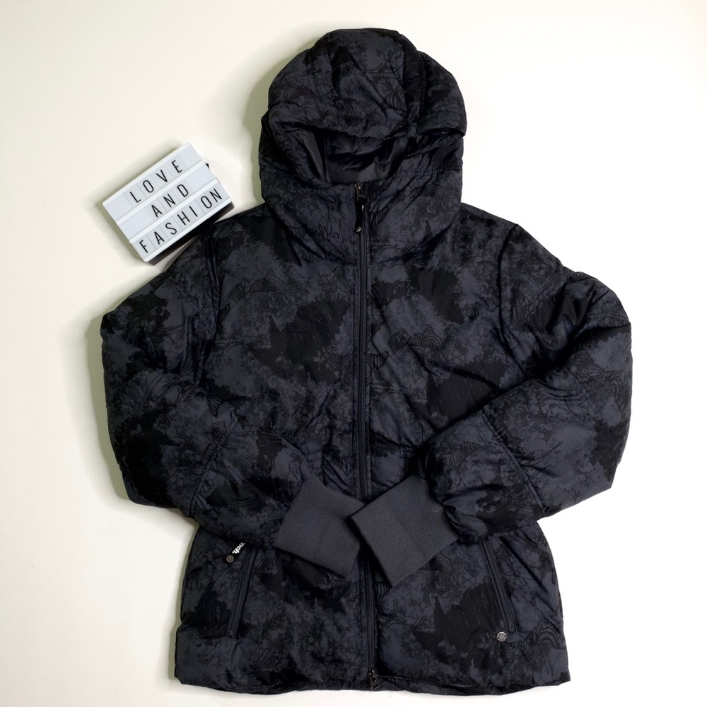 Bench Charcoal Patterned Puffer Jacket